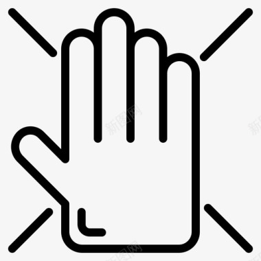 禁止手势停止图标图标