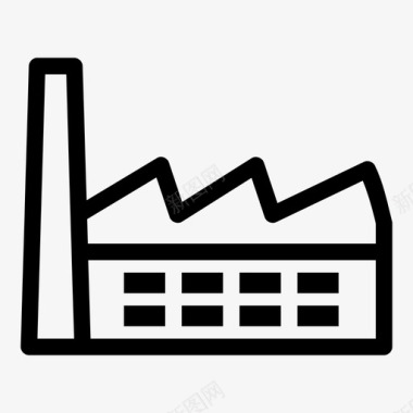 工厂工人矢量工厂建筑工业图标图标