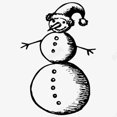 庆祝圣诞节雪人庆祝圣诞节图标图标
