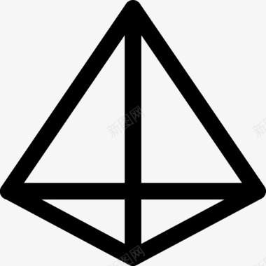 三角金字塔多面体四面体图标图标