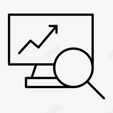 风险放大镜性能监视器放大镜屏幕图标图标