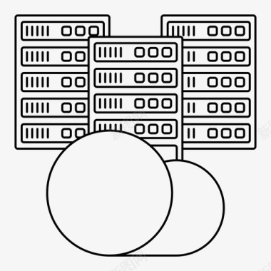 云服务器托管云数据图标图标