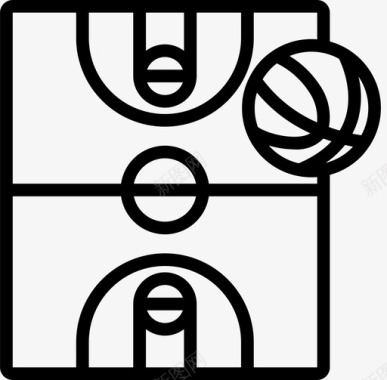 篮球场体育场体育场馆图标图标