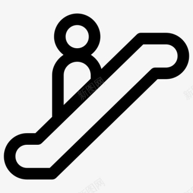 自动自动扶梯下降楼梯图标图标