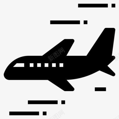 坐飞机飞行运输图标图标