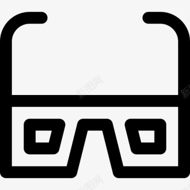 立体视觉眼镜浮雕眼镜图标图标