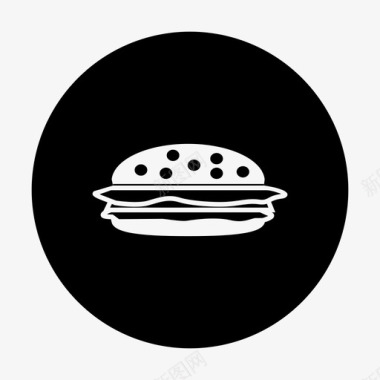 汉堡快餐小吃图标图标