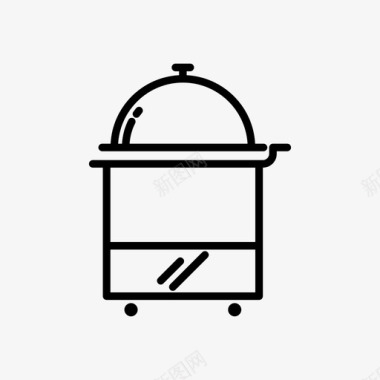 餐车餐车盘子客房服务图标图标