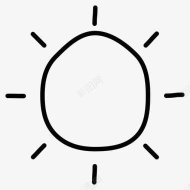 太阳手绘光图标图标