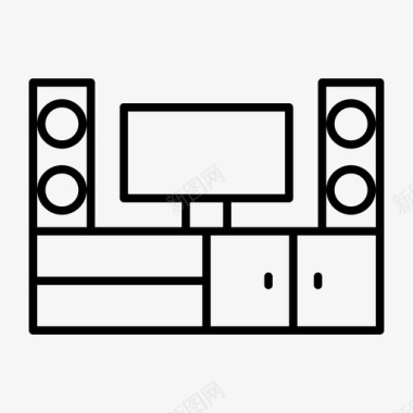 松下家庭影院家庭影院娱乐家具图标图标