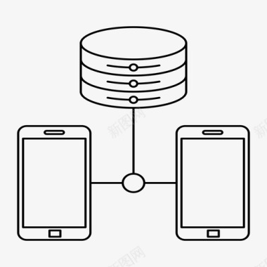 分发服务器网络数据电话图标图标