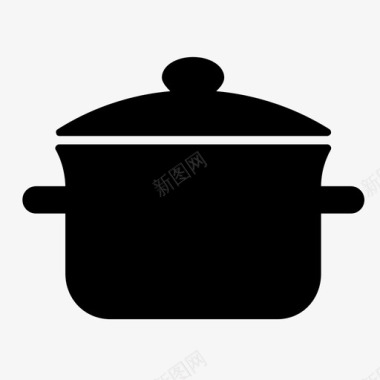 铸铁平底锅平底锅烹饪厨房图标图标