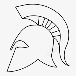 希腊头盔头盔古希腊英雄图标高清图片
