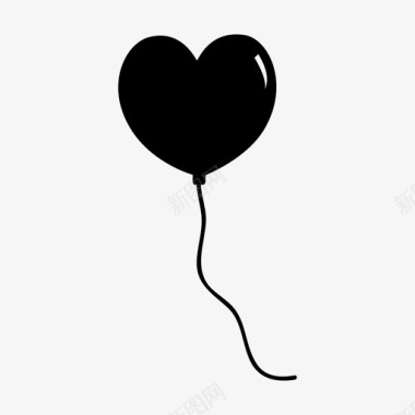 心气球飞翔爱情图标图标