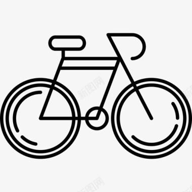 老式自行车运动型图标图标