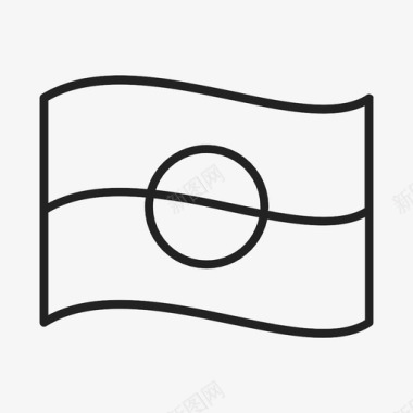 旗帜圆圈颜色图标图标