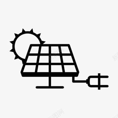 太阳能板太阳能绿色能源自然能源图标图标