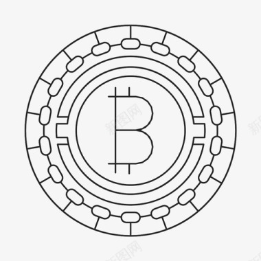 数字比特币比特币货币去中心化图标图标