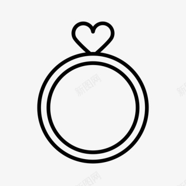 心环订婚情人节图标图标