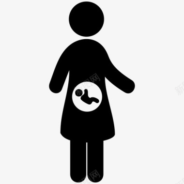 怀孕母亲妻子图标图标