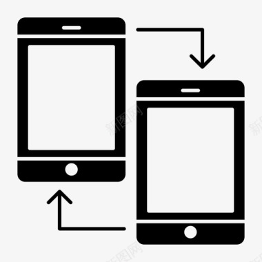 技术图标移动数据共享设备图标图标