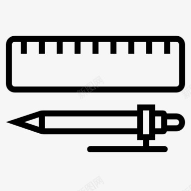 书写工具橡皮擦铅笔图标图标