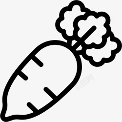纯素白萝卜大萝卜有机图标高清图片