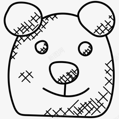熊小熊头戴图标图标