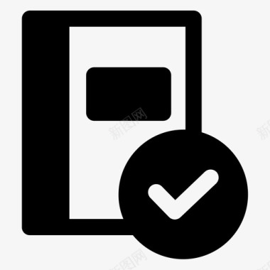 英文书书复选标记笔记本图标图标