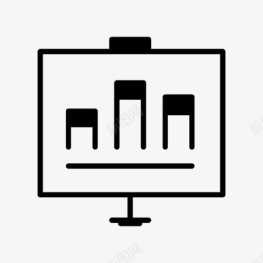 矢量阶梯式统计条形图分析图表图标图标