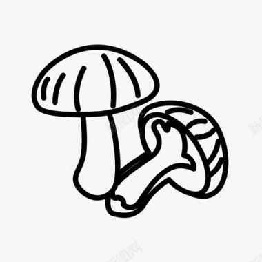 栽培蘑菇真菌栽培菌图标图标