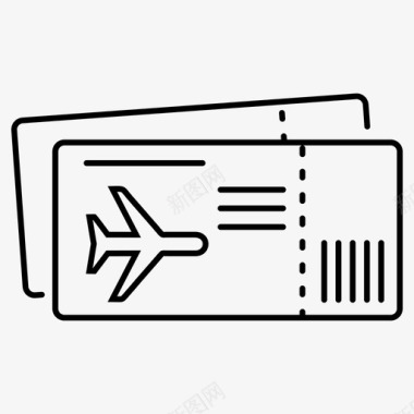 登机密码箱机票旅行飞机机场图标图标