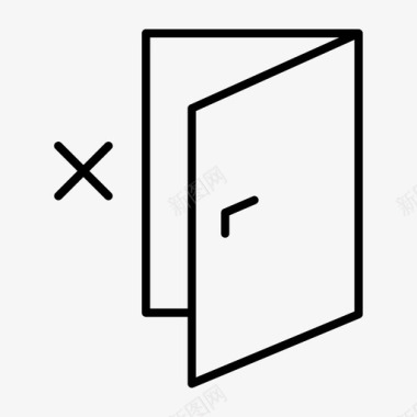 打开空盒子入口堵塞关闭门图标图标