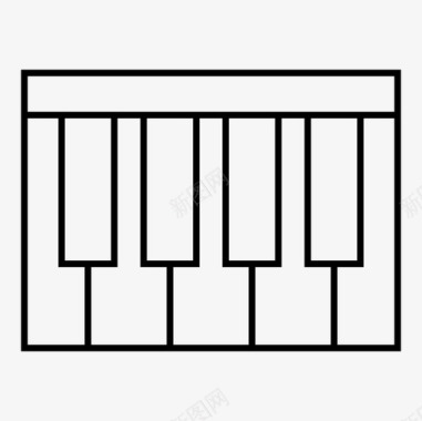 钢琴矢量图钢琴键盘娱乐图标图标