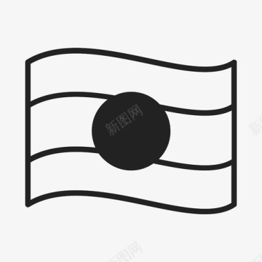 旗帜圆圈颜色图标图标