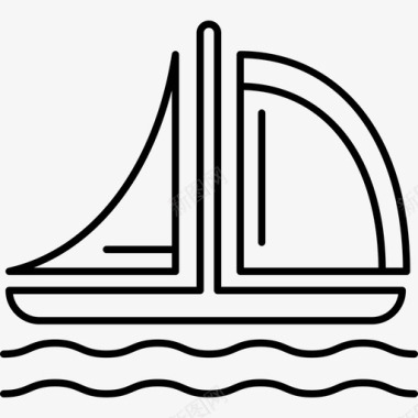 海上运输运动帆船图标图标