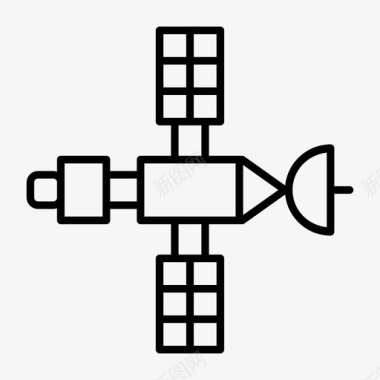 雷达发射器卫星天文学轨道图标图标