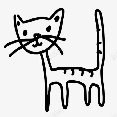 猫动物手绘图标图标