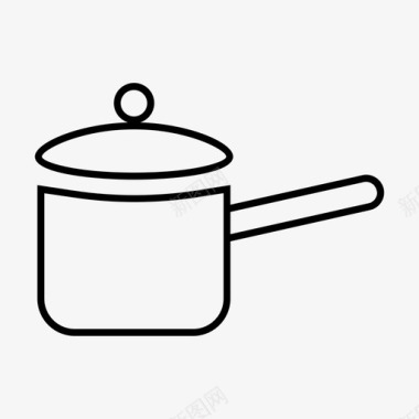 平底锅锅烹饪炊具图标图标
