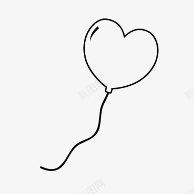 心气球爱情天空图标图标