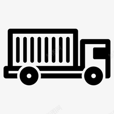货运卡车集装箱配送图标图标