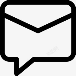 气泡信封聊天电子邮件气泡信封图标高清图片