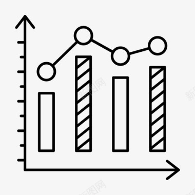 业绩统计图形分析条形图图标图标