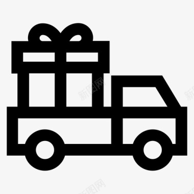 礼品送货运输图标图标