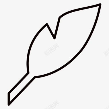 毛主义书法羽毛笔鸟羽毛书法图标图标