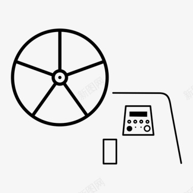 装置舵船舵航海图标图标