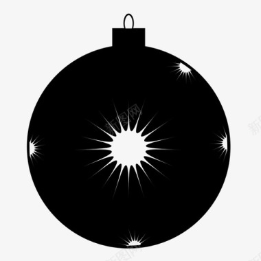 圣诞饰品圣诞球闪光球图标图标