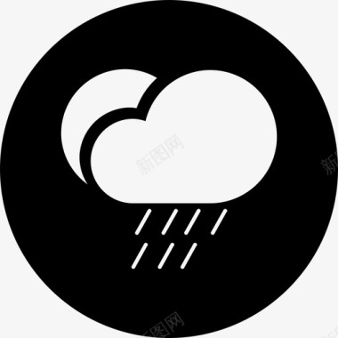雨雨预报天气图标图标