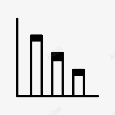 矢量阶梯式统计条形图统计条形图图表图标图标