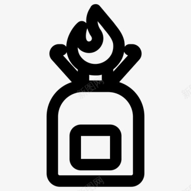煤气煤气烹饪图标图标
